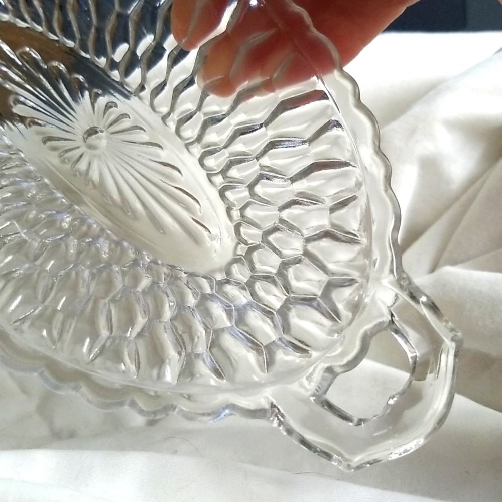COPY 🇺🇦 Vintage Crystal Bowl with Handles New - Picture 5 of 7